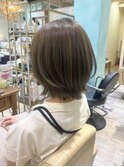 20代30代40代50代面長丸顔ボブレイヤー×オリーブベージュ越谷