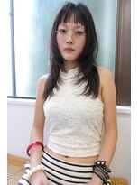 ネルケ 立川(nelke)&nbsp;顔周りレイヤーカットハッシュカットオン眉ダークカラー立川