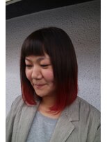 フェリシータ 緑地公園店(felicita) クラシカルワンカールボブ×レッドグラデーションカラー