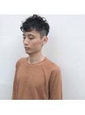 ツーブロック×リッジ強めパーマ