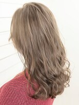 オーブ ヘアー ノア 熊谷店(AUBE HAIR noa)&nbsp;【AUBE HAIR】ライトクリアベージュ_フリンジセミロング
