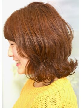 トランクヘアデザイン(TRUNK Hair Design) 【TRUNK Hair Design 西本】波巻きミディアム