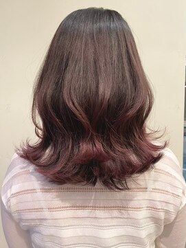 アニュー ヘア アンド ケア(a New hair&care) 20代30代40代チェリーピンク透明感レイヤーグラデーションカラー