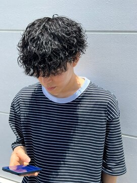 ミオ ゾーン(Mio'' ZONE) 東大阪長瀬メンズ専門美容室ZONE波巻きマッシュパーマ