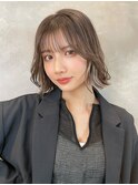くびレイヤーエモージュイメチェンアッシュベージュ小顔t128