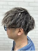 王道ハイライト×ツイストパーマ