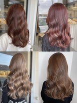 美容室フルール&nbsp;20代30代大人可愛い毛先パーマミルクティアッシュ肩ライン