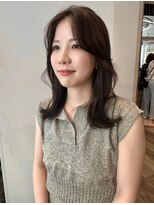 ケーツー 谷町(K-two)&nbsp;大人っぽ前髪*フェイスレイヤー*透明感ベージュ*くびれヘア*面長