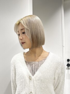 ゼスト 八王子店(ZEST) ホワイトカラー×ボブ