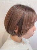 ショートボブ/ラベンダーブラウン