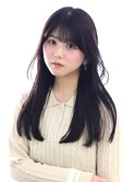 暗髪ストレートヘア/髪質改善/ロングヘア/20代30代40代