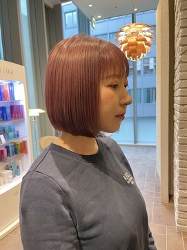 エルサフィロ ヨドヤバシ(el zafiro yodoyabashi) ボブ　ハイトーンピンクラベンダー