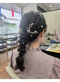 ヘアセット【編み下ろし×結婚式参列ヘア】