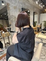 エス 大阪梅田店(es)&nbsp;ピンクブラウン×ぷつっとボブ