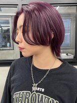 ニコ トウキョウ 渋谷(nico TOKYO)&nbsp;ダブルカラーチェリーレッドピンクブラウン韓国レイヤーロング