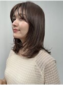 小顔になるレイヤーカット シースルーバング