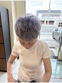白髪ぼかしダブルカラ－カット（ケアブリーチ使用）