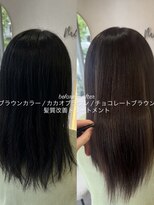 メロウ(mellow)&nbsp;秋冬おすすめカラー◎明るめカカオブラウンで艶髪ロングに♪