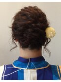【振袖　留袖　袴　着物】成人式結婚式卒業式へアセットアレンジ