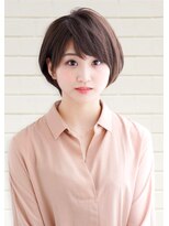 アドラーブル 女池店(adorable) ひし形で大人可愛く☆無造作バングで抜け感のあるショートボブ