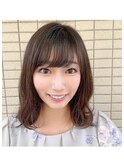 大人可愛い/くびれ/外はね/流しバング/骨格矯正/ふわミディ