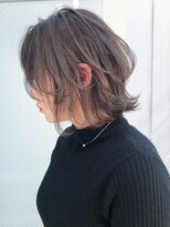 アルバム 銀座(ALBUM GINZA)&nbsp;ハイグラシルバーアッシュレイヤーウルフ_オリーブ_ba284312