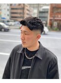 アイロンパーマ　ショートフェード　束感　GROOME/STOKYO太田
