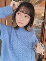 ルービック 京橋(Rubik's)&nbsp;大人可愛い20代30代40代黒髪レイヤーミディ/インナーカラー