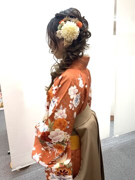 ロカット サロン(Roquat Salon) 卒業式袴ロングあみおろしアレンジ【ヘアセット/立川/立川南】
