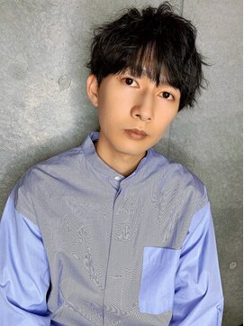 リークフー(Ree cu fuu) 20代30代40代 波打ちパーマ シースルーマッシュ 黒髪