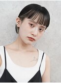 前髪インナーカラーフェイスフレーミングミルクティーベージュ