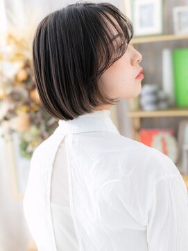 カバーヘア イヴ 戸頭店(COVER HAIR EVE) イヤリングカラー黒髪小顔切りっぱなしボブa戸頭20代30代40代!