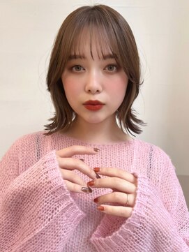 ポーチバイハニー オモテサンドウ(PORCH by HONEY omotesando) 大人可愛い10代20代30代小顔韓国ショートボブ×シアーベージュ