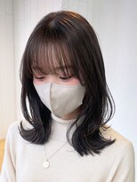 アイティー バイ アルバム 浦和店(IT by ALBUM)&nbsp;くびれレイヤー_斜めバンググレージュカラーシルキー_ba440062