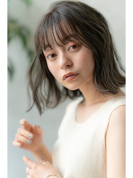 アンスリウム 吹田(Anthurium) ミディアムレイヤー/大人可愛い/髪質改善/シースルーバング