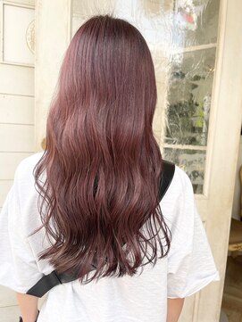 アミュレ(Amule) 大人可愛い韓国ヘアベージュピンクピンクブラウン30代ロング