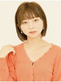 黒髪/グレーベージュ/レイヤーロング/前髪パーマ[新宿駅]