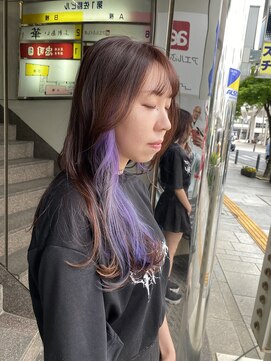 ヘアーリゾートラシックアールプラス(hair resort lachiq R+) 《R+》インナーカラー/ブリーチ/バイオレット/ロングヘア/