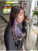 《R+》インナーカラー/ブリーチ/バイオレット/ロングヘア/