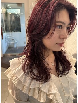 バローチェ 大阪 堀江(Barouche) 【Barouche/中島綾子】 レイヤーカット カシスカラー 堀江