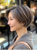 【銀座　銀座一丁目】白髪ぼかしハイライト　40代　50代