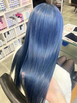 キャラ シャローネ 池袋(Chara Chalone) 色落ちグレーになる透明感ブルー/アルティストカラー【れいな】