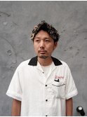 ホワイトメッシュ/ツイストスパイラル/メンズパーマ
