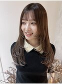くびれヘア/アプリコットオレンジ/夏のヘアアレンジ/梅田