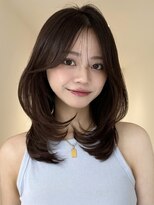 アイトーキョーエス 渋谷(AI TOKYO S)&nbsp;ミディアムレイヤーレイヤーカット透明感カラーブラウン