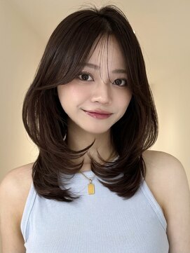 アイトーキョーエス 渋谷(AI TOKYO S) ミディアムレイヤーレイヤーカット透明感カラーブラウン