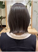レイヤーカット/小顔カット/チャコールグレー/透明感カラー