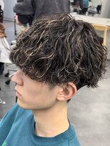 フィフスパーク(fifth PARK)&nbsp;渋谷メンズハイライトカラー緩めシャドウパーマメッシュカラー