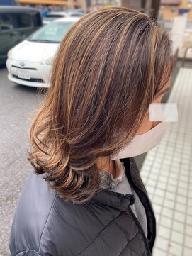 ヒップス(Hip★s) グレイカラー×白髪ぼかしハイライト