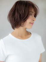カバーヘアアンドスパ ブリス 浦和(COVER HAIR&SPA bliss)&nbsp;ココアブラウンハッシュカット小顔ショートボブX浦和30代40代